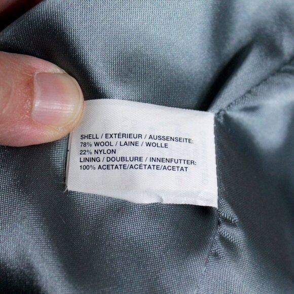 Gap Wool  Blend Toggle Buttons Blue Pea Coat Size M - Picture 16 of 16